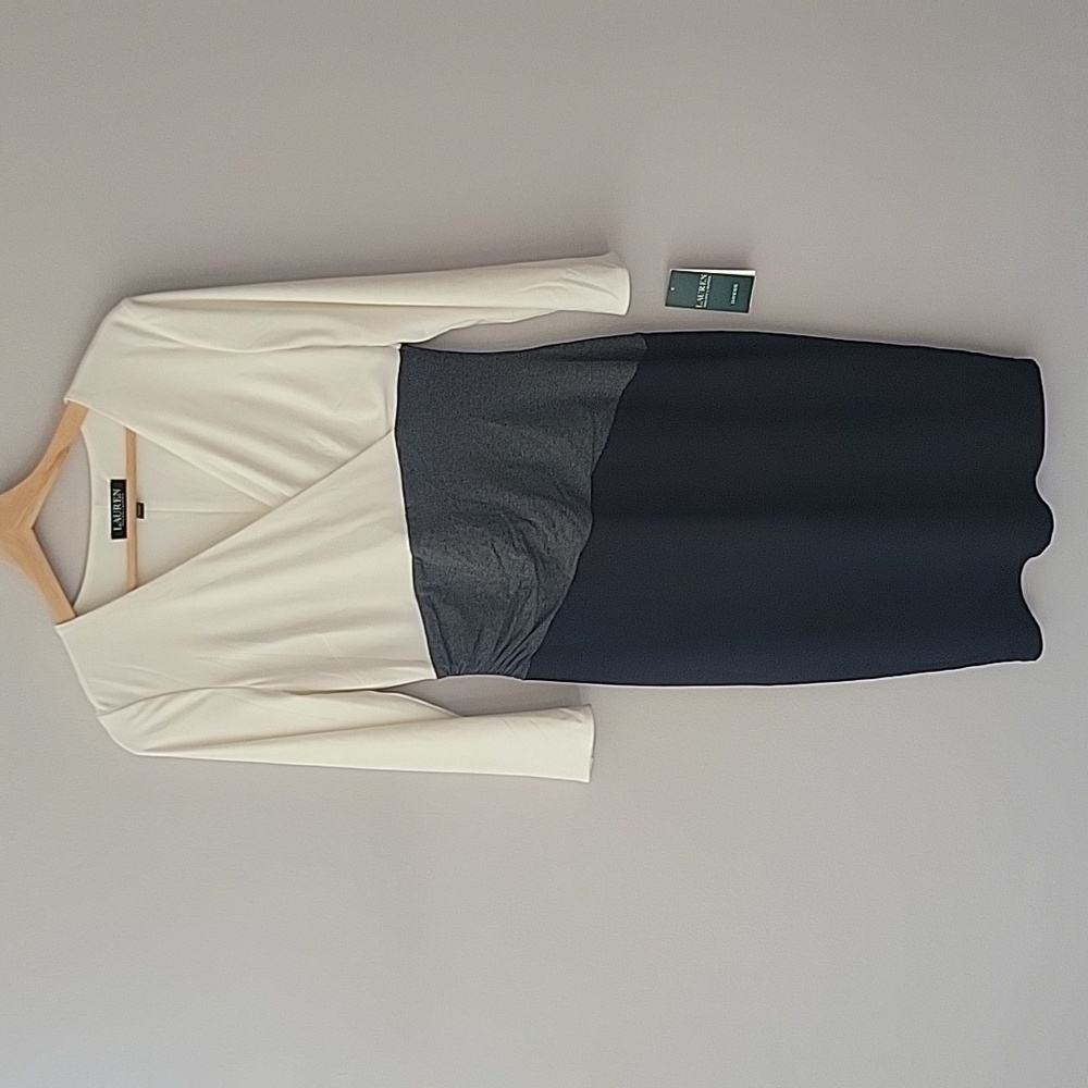 Lauren Ralph Lauren color block dress size 4 NWT